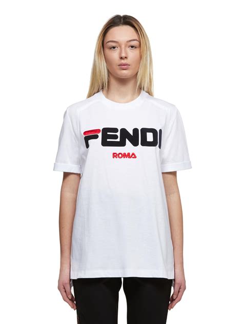 fendi fila roma t shirt|Fendi shirts online.